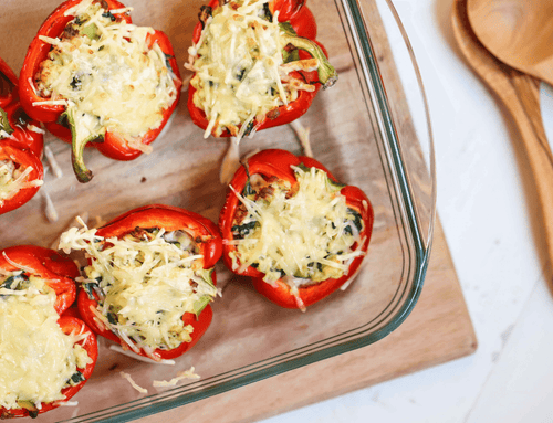 Egg And Turkey Stuffed Capsicum
