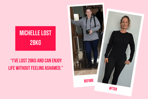 Michelle lost 28kg with The Lady Shake