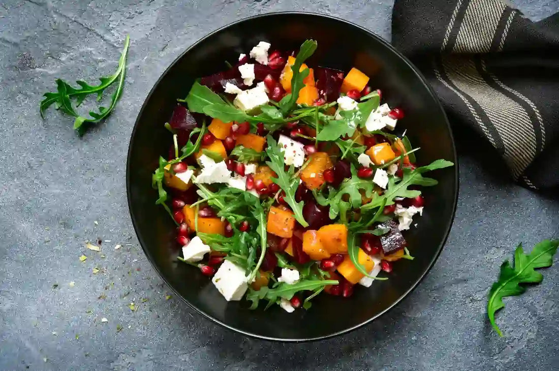 Pumpkin, Pomegranate, Beetroot & Feta Spring Salad
